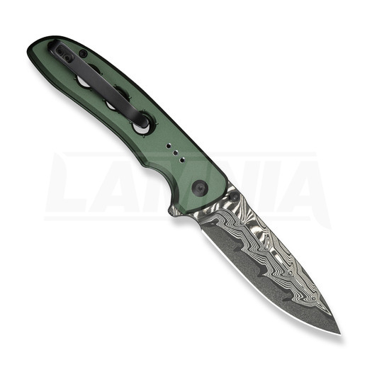 CIVIVI Hyperpulse Damascus, Green Aluminum C23087A-DS1