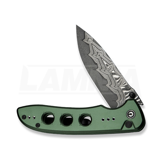 CIVIVI Hyperpulse Damascus, Green Aluminum C23087A-DS1