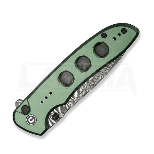 CIVIVI Hyperpulse Damascus, Green Aluminum C23087A-DS1