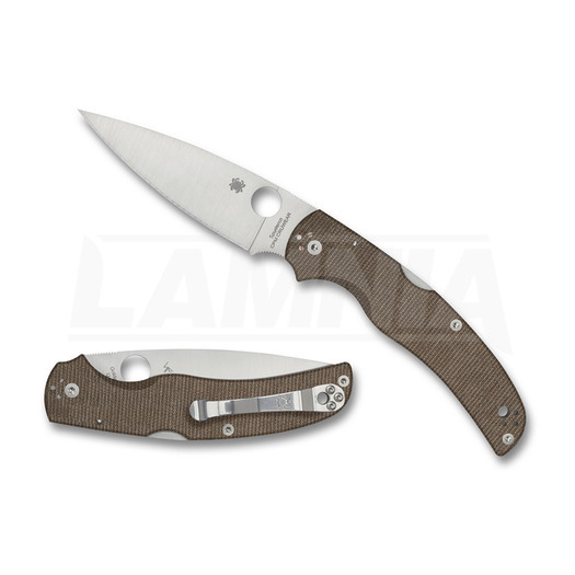 Briceag Spyderco Native Chief Brown Canvas Micarta CPM CRU-WEAR C244MPCW