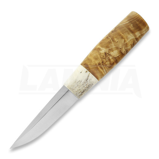 ML Custom Knives Magnacut Puukko, stabiloitu visa, poronsarvi