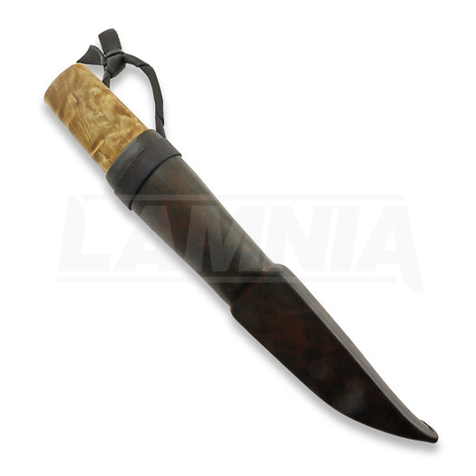 ML Custom Knives Magnacut Puukko, stabiloitu visa, poronsarvi