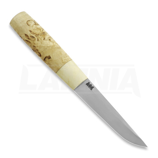 Cuchillo M.M Custom Knives Puukko, Curly birch, deer antler