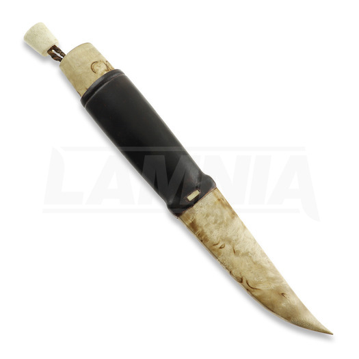 Cuchillo M.M Custom Knives Puukko, Curly birch, deer antler