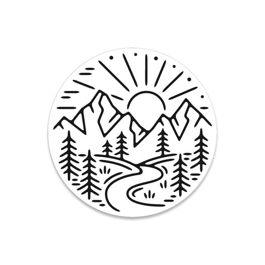 Audacious Concept Sticker - Mountains