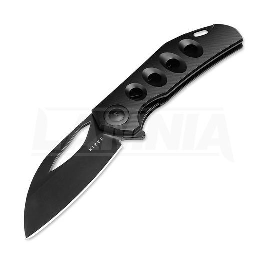 Kizer Cutlery Hawk kääntöveitsi, Black Titanium, Polished DLC