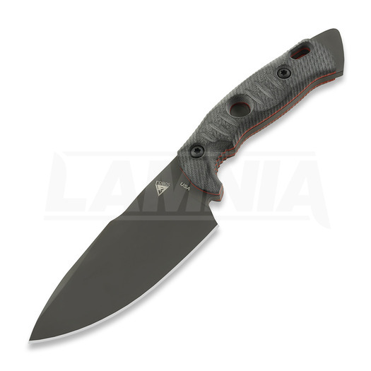 Fobos Knives Alaris peilis, Micarta Black - Red Liner, PVD