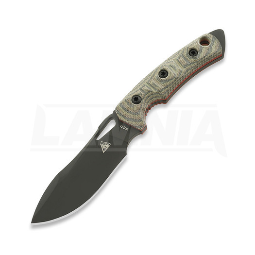 Cuțit Fobos Knives Tier1-Mini, Micarta Camo - Red Liner, PVD