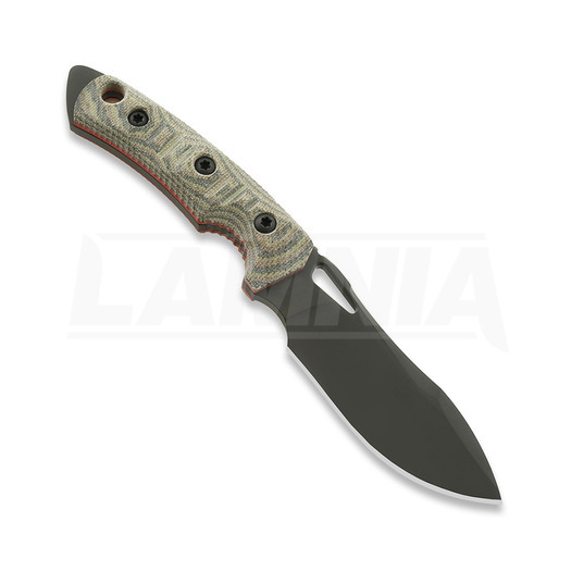 Cuțit Fobos Knives Tier1-Mini, Micarta Camo - Red Liner, PVD