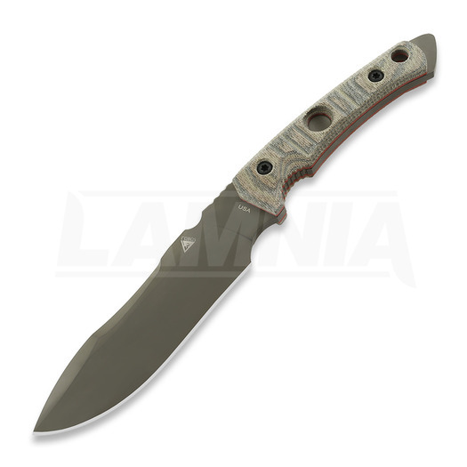 Fobos Knives Tier1-BC peilis, Micarta Camo - Red Liner, PVD