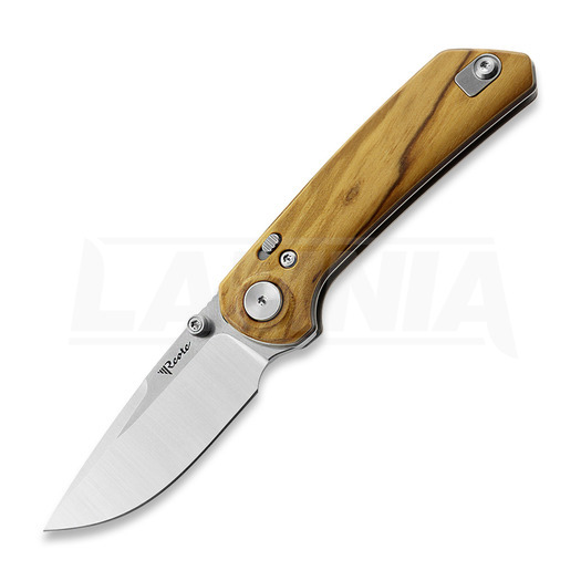 Reate PL-XT foldekniv, Olive Wood, Stonewashed