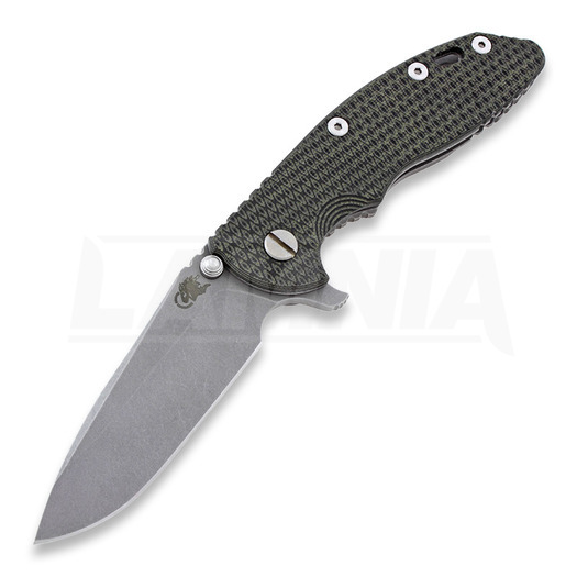 Saliekams nazis Hinderer XM-18 3,5" Spear Point working finish, black/green