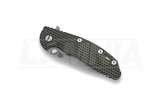 Saliekams nazis Hinderer XM-18 3,5" Spear Point working finish, black/green