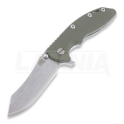 Navalha Hinderer XM-18 3,5" Skinner, verde oliva