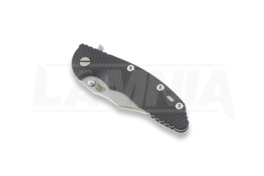 Πτυσσόμενο μαχαίρι Hinderer XM-18 3,5" bowie, black/Ti battle blue