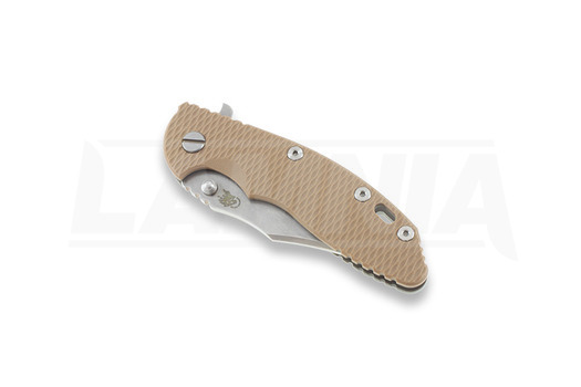 Hinderer XM-18 3,5" bowie 折り畳みナイフ, tan/Ti battle bronze