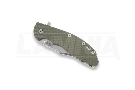 Hinderer XM-24 Bowie foldekniv, working finish, olivengrønn