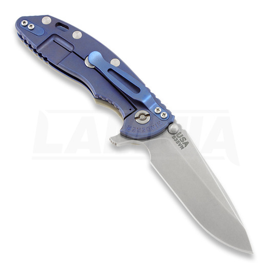 Πτυσσόμενο μαχαίρι Hinderer XM-18 3,5" Spearpoint, grey/Ti blue