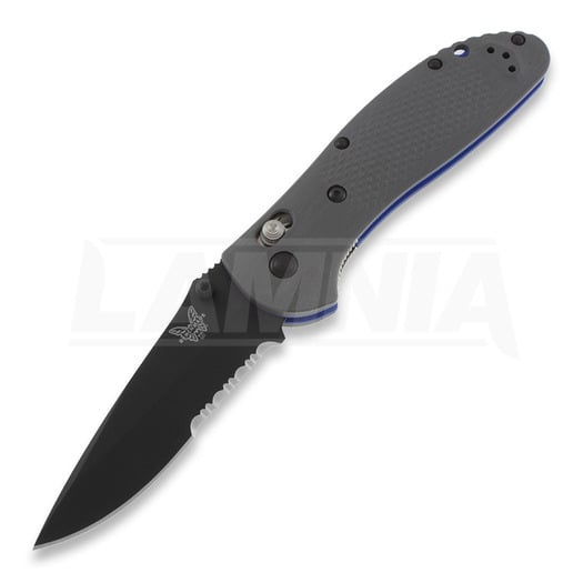 Benchmade Griptilian G10 összecsukható kés, tőcsavar, fekete, fűrészfogú 551SBK-1