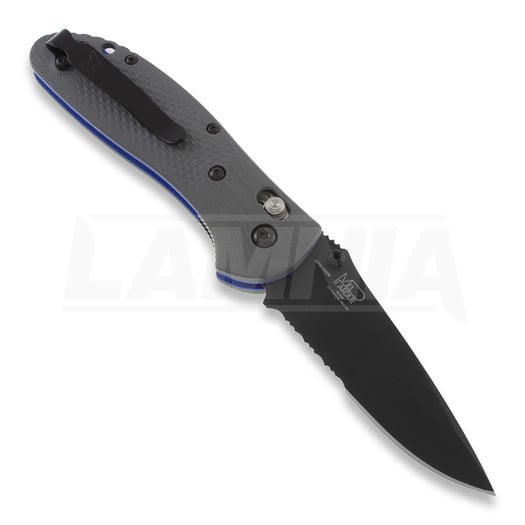 Nóż składany Benchmade Griptilian G10, kołek, czarny, ząbkowane ostrze 551SBK-1