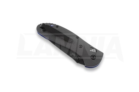 Skladací nôž Benchmade Griptilian G10, tlačidlo, čierna, zúbkovaný 551SBK-1