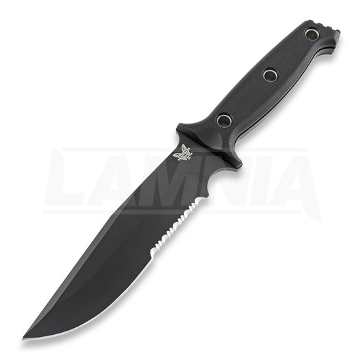 Benchmade Arvensis peilis, juoda, dantytas 119SBK