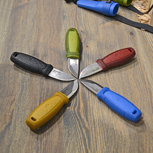Morakniv Eldris Pocket-Size Fixed Blade Knife 2.2 Swedish Stainless Steel  Drop Point Blade, Orange/Green Polypropylene Handle, Polymer Sheath -  KnifeCenter - M-14237