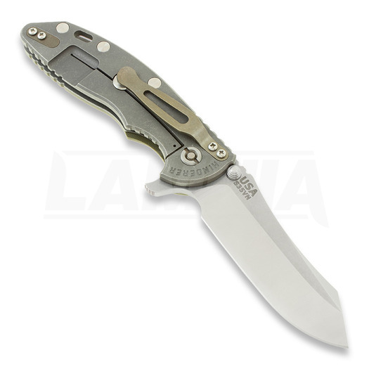 Hinderer XM-18 3,5" Skinner 2-tone foldekniv, OD/ battle finish