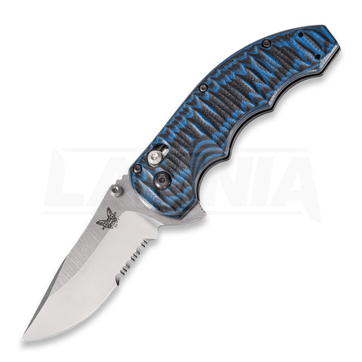 Zavírací nůž Benchmade Axis Flipper, modrá, vroubkování na čepeli 300S-1