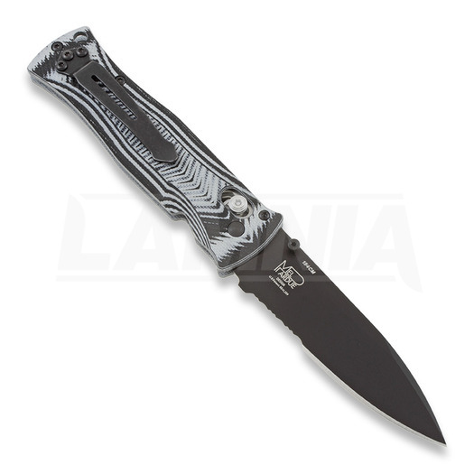 Benchmade Pardue Drop Point foldekniv, sort, savtakket 531SBK