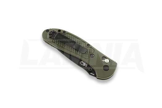 Benchmade Griptilian 折り畳みナイフ, tanto, 黒, 緑, 鋸歯状 553SBKOD