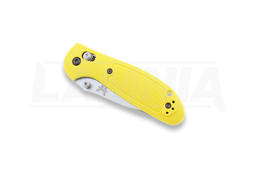 Benchmade Mini-Griptilian folding knife, stud, yellow, combo edge 556S-YEL