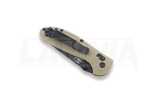 Zavírací nůž Benchmade Mini-Griptilian, tanto, černá, sand, vroubkování na čepeli 557SBKSN