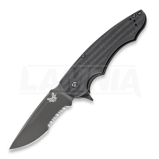 Benchmade Precinct összecsukható kés, fekete, fűrészfogú 320SBK