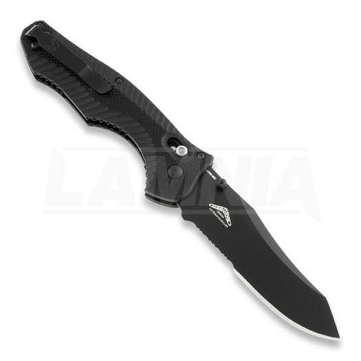 Benchmade Contego 折り畳みナイフ, 黒, 鋸歯状 810SBK