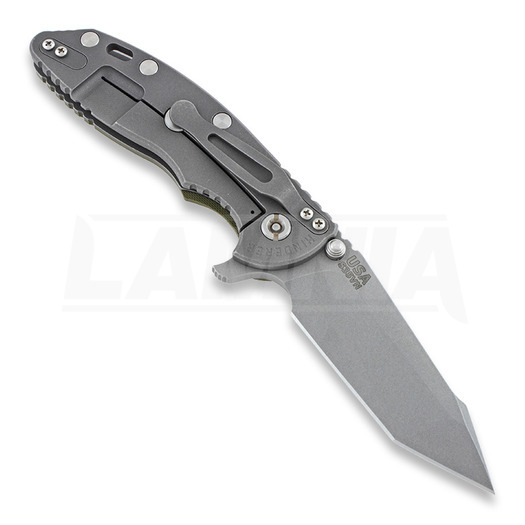 Πτυσσόμενο μαχαίρι Hinderer XM-18 3,5 Fatty Harpoon Tanto, λαδί