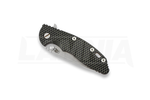 Hinderer XM-18 3,5" Slicer foldekniv, black/green G10/Ti bronze