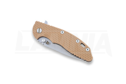 Hinderer XM-18 3,5" Slicer foldekniv, brown G10/Ti bronze