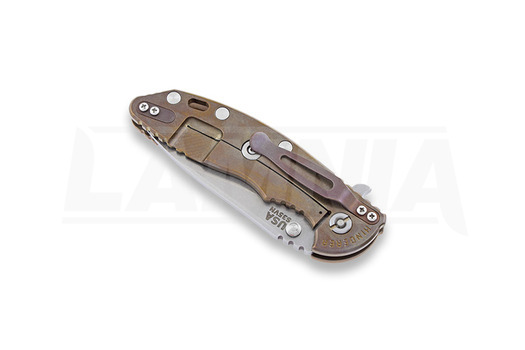 Hinderer XM-18 3,5" Slicer összecsukható kés, brown G10/Ti bronze