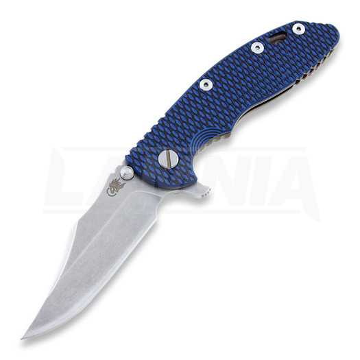 Hinderer XM-18 3,5" Bowie Containment Series foldekniv, blue/black