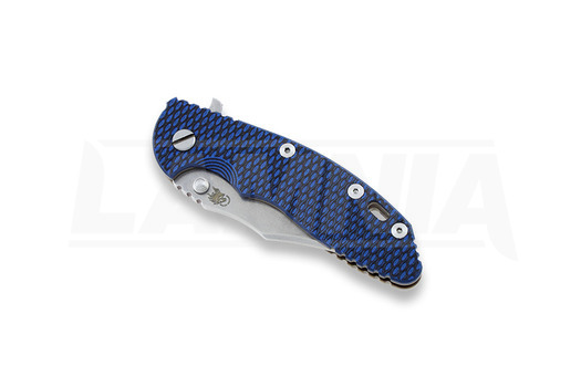 Hinderer XM-18 3,5" Bowie Containment Series foldekniv, blue/black