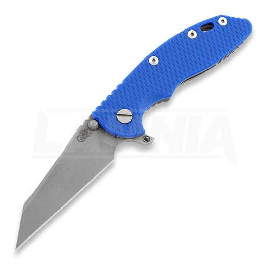 Coltello pieghevole Hinderer XM-18 3,5" Wharncliffe Fatty, Bronze Ti, blu