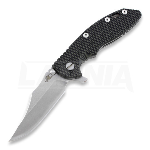 Hinderer XM-18 3,5" Bowie Containment Series foldekniv, black/green