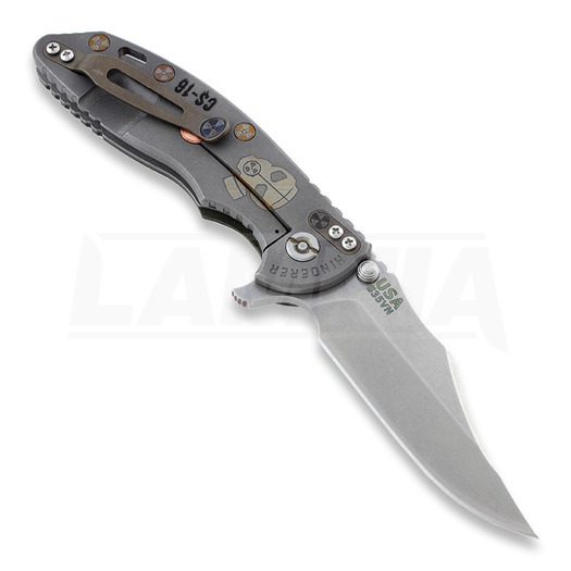 Hinderer XM-18 3,5" Bowie Containment Series vouwmes, black/green