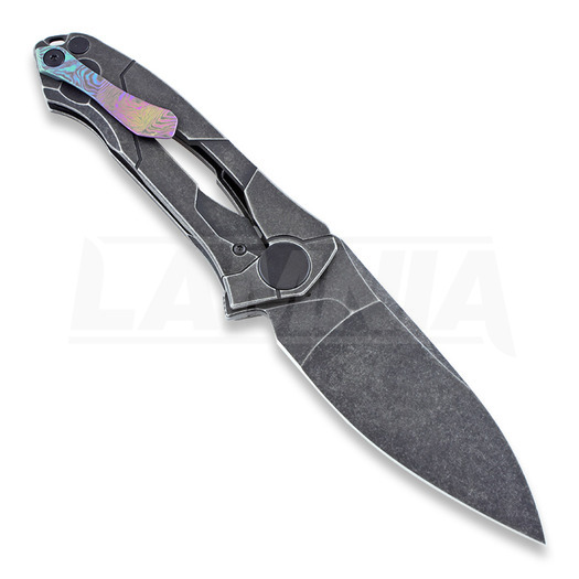 Nóż składany Custom Knife Factory Ratata Black, Timascus clip