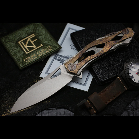 Custom Knife Factory Decepticon-3 Customized - GOLD sklopivi nož