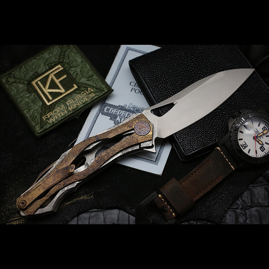 Custom Knife Factory Decepticon-3 Customized - GOLD összecsukható kés