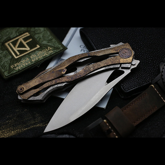 Custom Knife Factory Decepticon-3 Customized - GOLD összecsukható kés