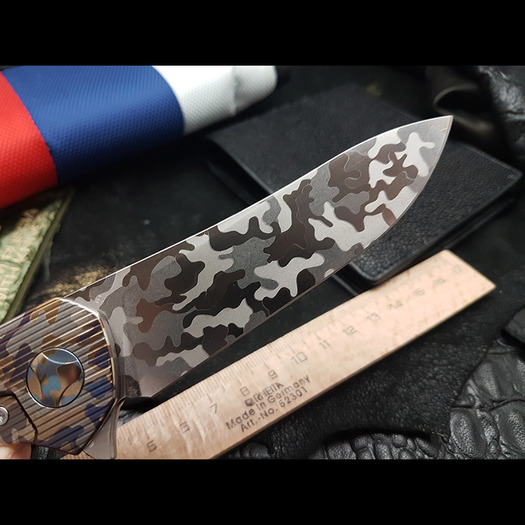 Saliekams nazis Custom Knife Factory S.S.E. Customized - CAMO1