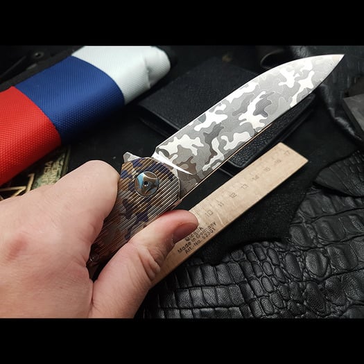 Skladací nôž Custom Knife Factory S.S.E. Customized - CAMO1